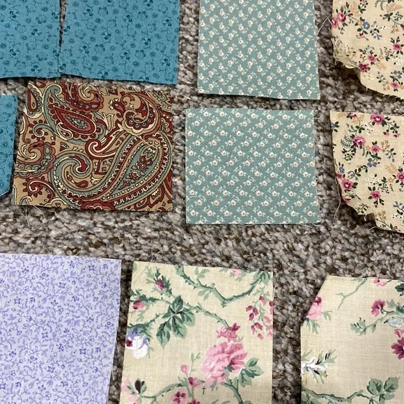 Vintage Colorful Quilting Fabric Squares & Strips! - Picture 2 of 7